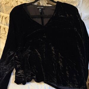 Eileen Fisher Women's Black Velvet Blouse